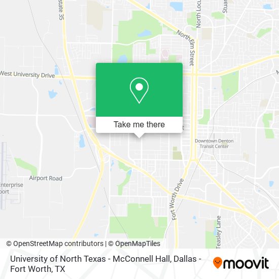 Mapa de University of North Texas - McConnell Hall