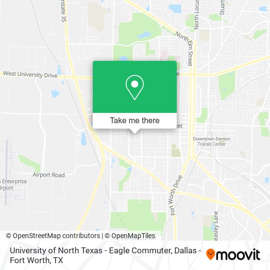 Mapa de University of North Texas - Eagle Commuter