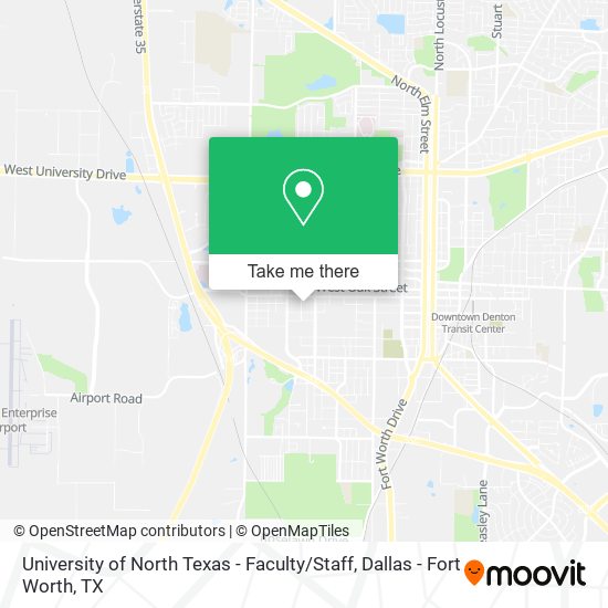 Mapa de University of North Texas - Faculty / Staff