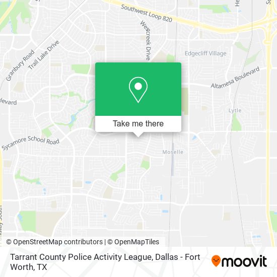 Tarrant County Police Activity League map
