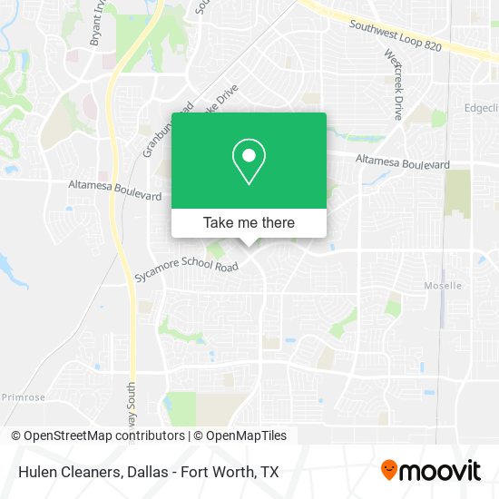Hulen Cleaners map