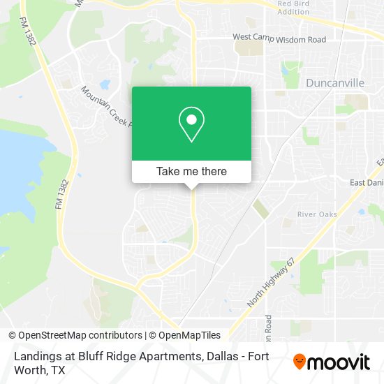 Mapa de Landings at Bluff Ridge Apartments