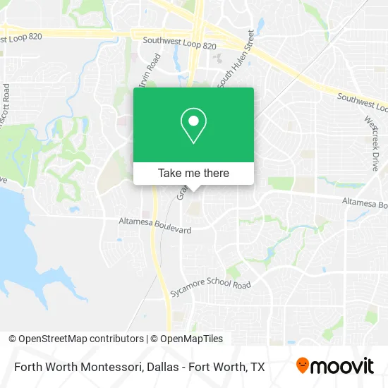 Forth Worth Montessori map