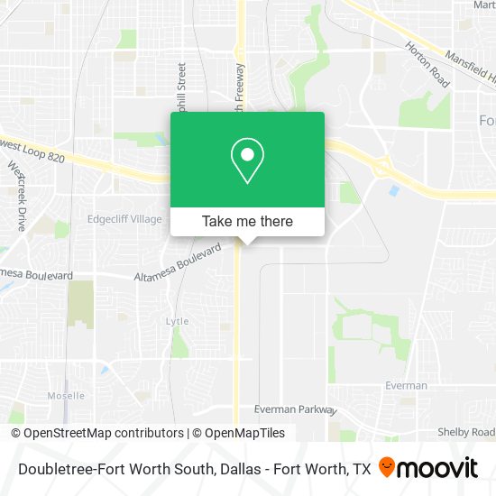 Doubletree-Fort Worth South map