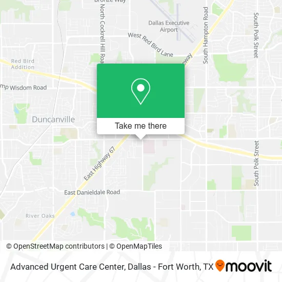 Advanced Urgent Care Center map