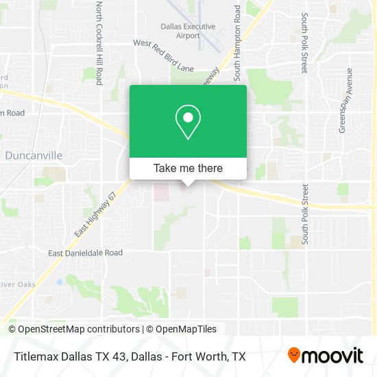 Mapa de Titlemax Dallas TX 43