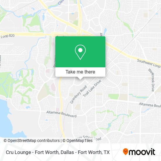 Cru Lounge - Fort Worth map