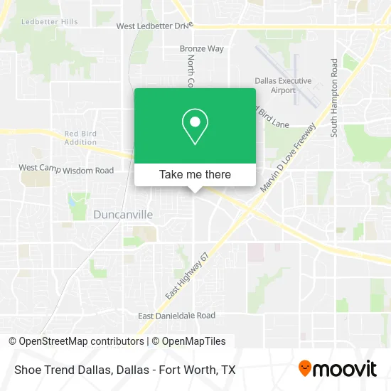 Shoe Trend Dallas map