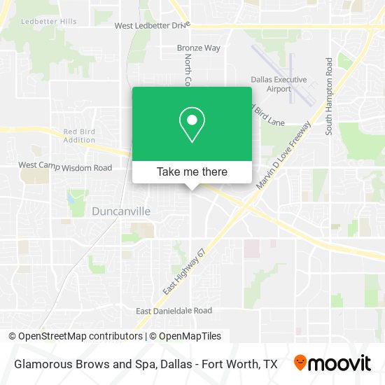 Glamorous Brows and Spa map