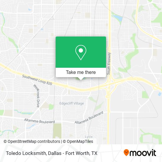 Toledo Locksmith map