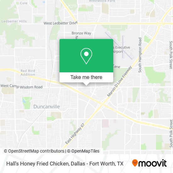 Hall's Honey Fried Chicken map