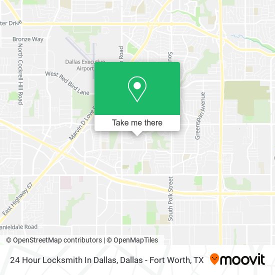 24 Hour Locksmith In Dallas map