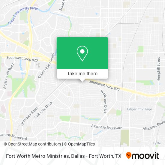 Fort Worth Metro Ministries map