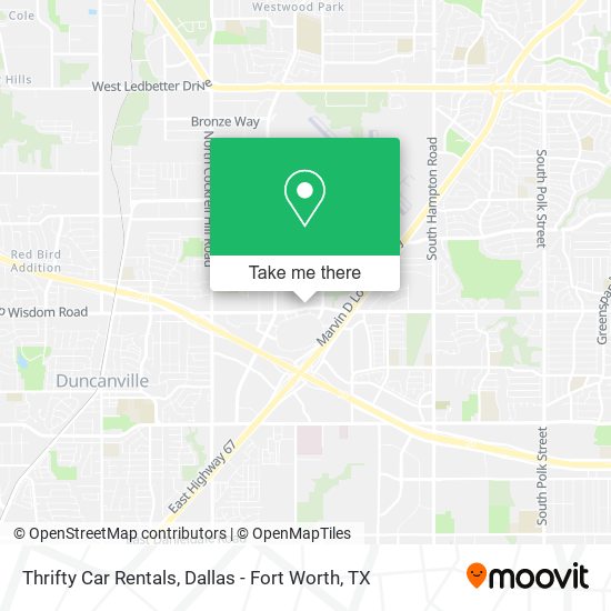 Mapa de Thrifty Car Rentals
