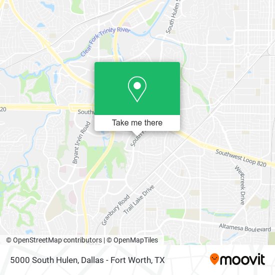 5000 South Hulen map