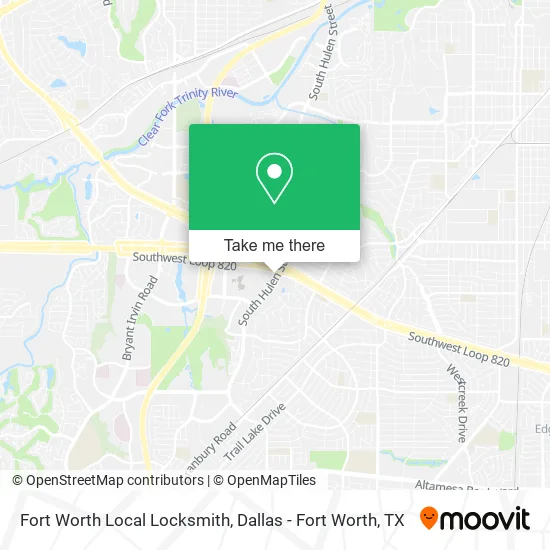 Fort Worth Local Locksmith map