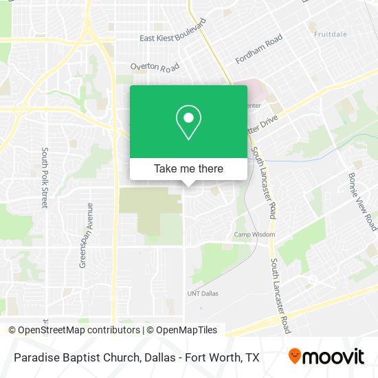 Paradise Baptist Church map