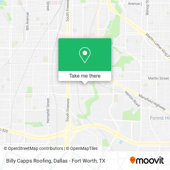 Billy Capps Roofing map