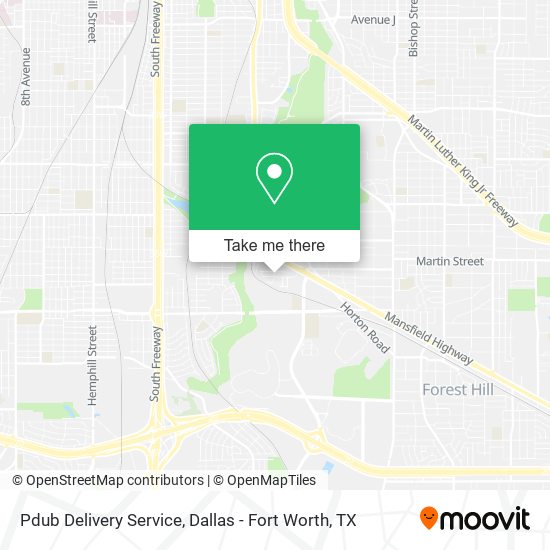 Mapa de Pdub Delivery Service