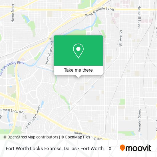 Fort Worth Locks Express map