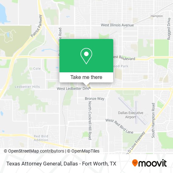 Texas Attorney General map