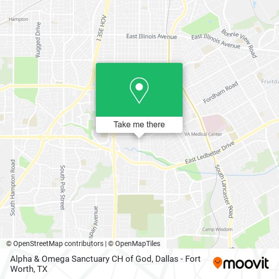 Alpha & Omega Sanctuary CH of God map