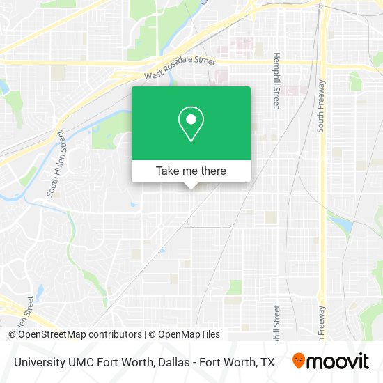 University UMC Fort Worth map