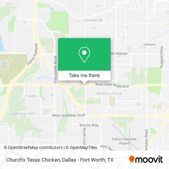 Church's Texas Chicken map