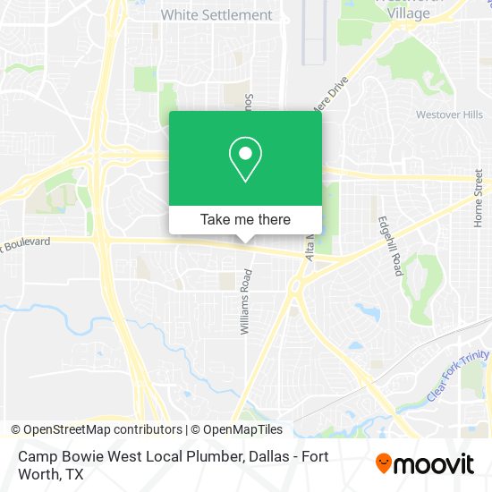 Camp Bowie West Local Plumber map