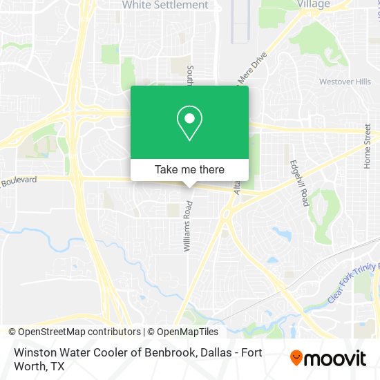 Winston Water Cooler of Benbrook map