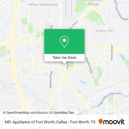 Mapa de MR. Appliance of Fort Worth