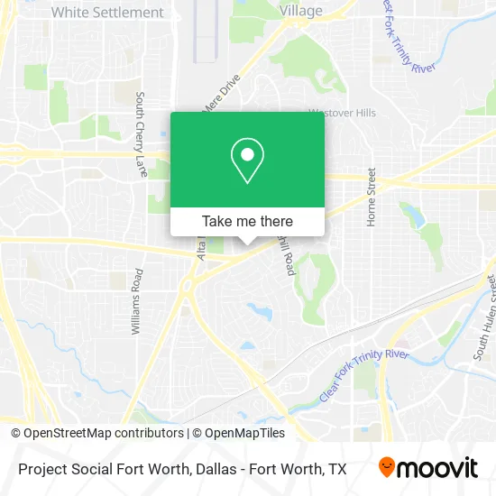 Project Social Fort Worth map