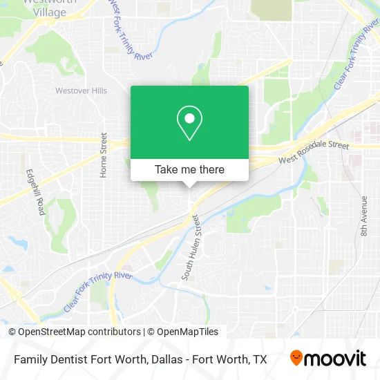 Family Dentist Fort Worth map