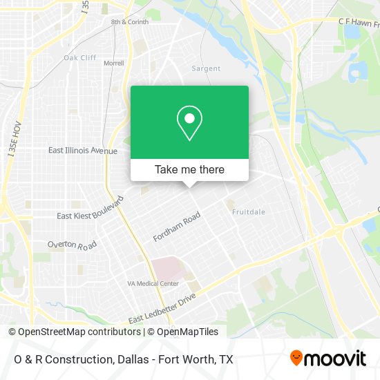 O & R Construction map