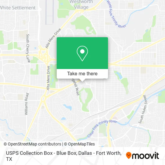USPS Collection Box - Blue Box map