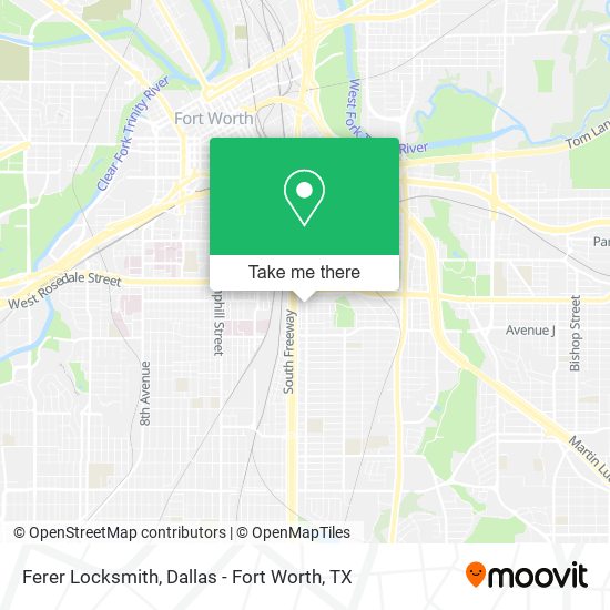 Ferer Locksmith map