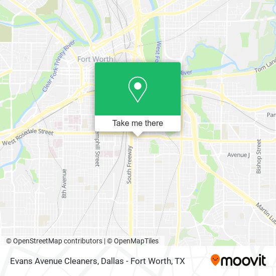Evans Avenue Cleaners map