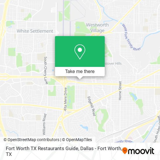 Mapa de Fort Worth TX Restaurants Guide