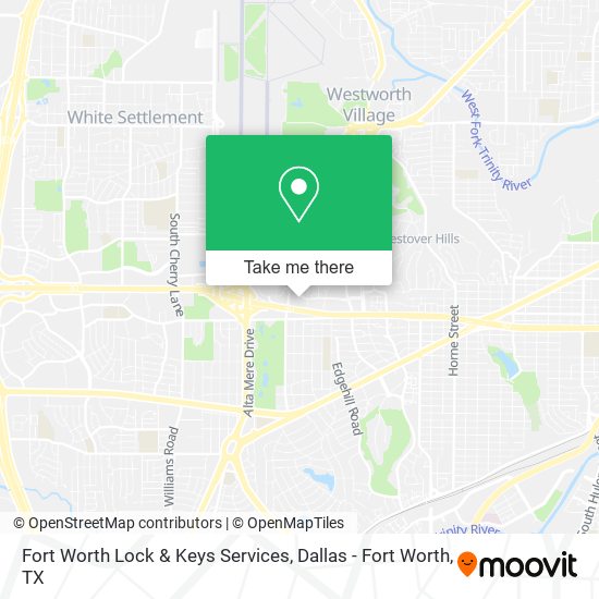 Fort Worth Lock & Keys Services map