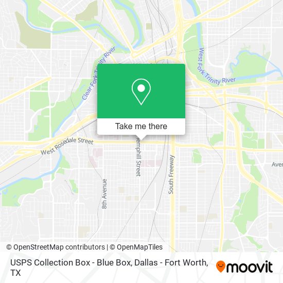 Mapa de USPS Collection Box - Blue Box