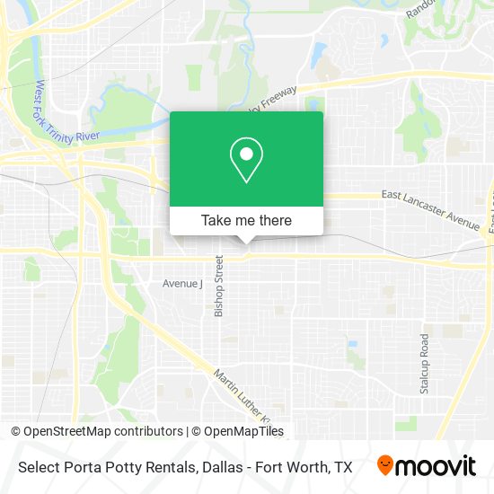 Mapa de Select Porta Potty Rentals