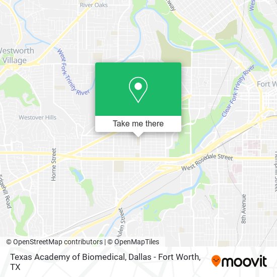 Texas Academy of Biomedical map