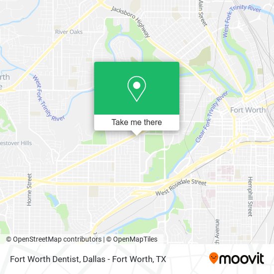 Fort Worth Dentist map