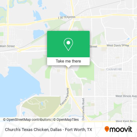 Mapa de Church's Texas Chicken