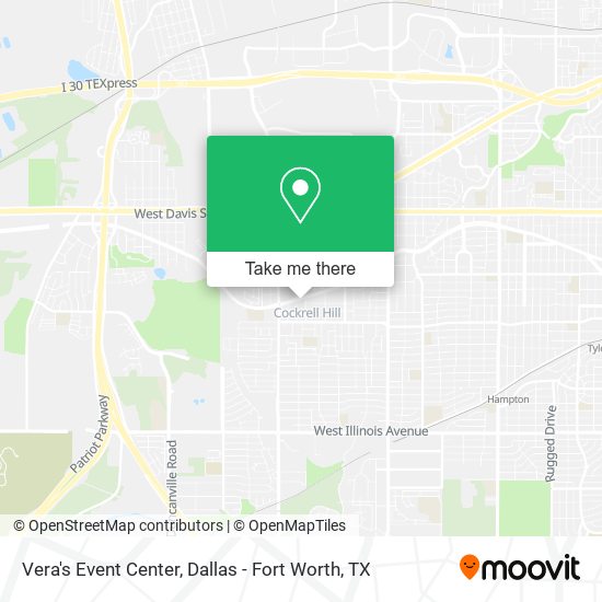 Vera's Event Center map