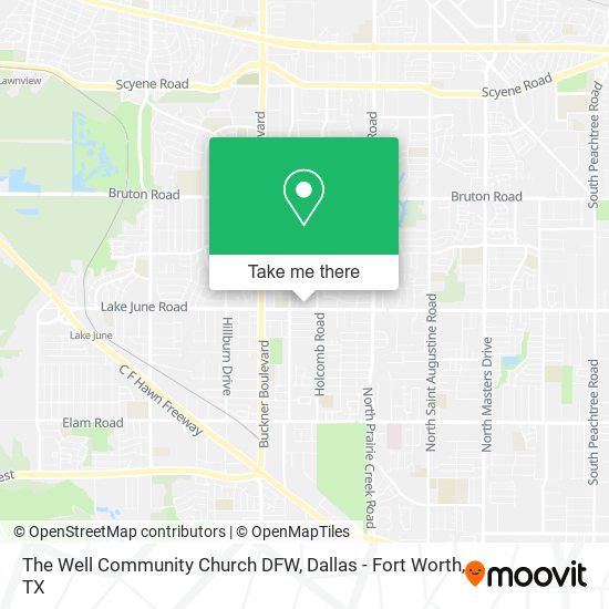 The Well Community Church DFW map