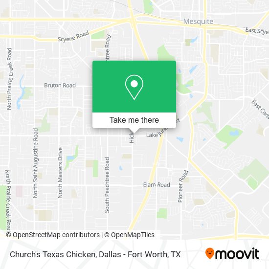 Mapa de Church's Texas Chicken