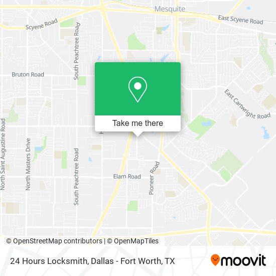 24 Hours Locksmith map