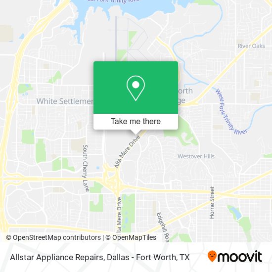 Allstar Appliance Repairs map