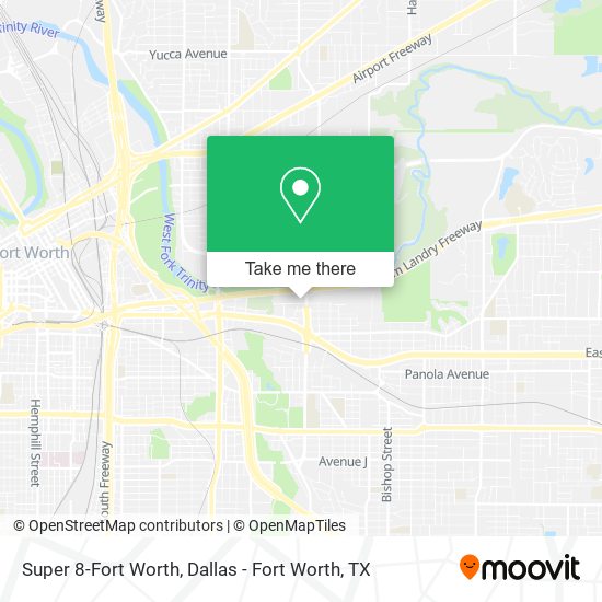 Super 8-Fort Worth map